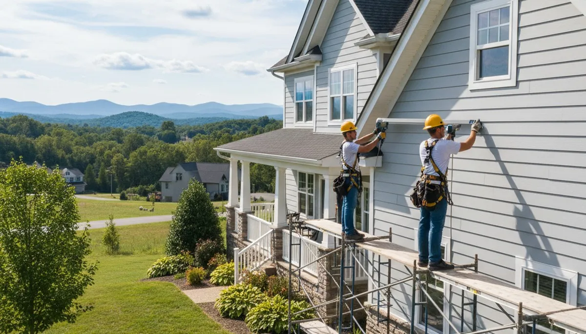 Vinyl siding installation in Knoxville, TN for a residential home exterior