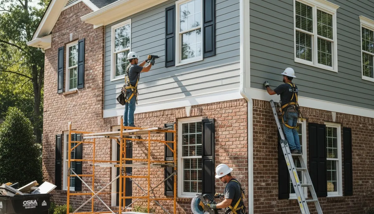 Vinyl siding installation in Knoxville, TN for a residential home exterior