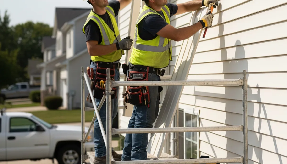 Vinyl siding repair in Knoxville, TN by FX Remodeling & Exteriors for cracked and storm-damaged siding
